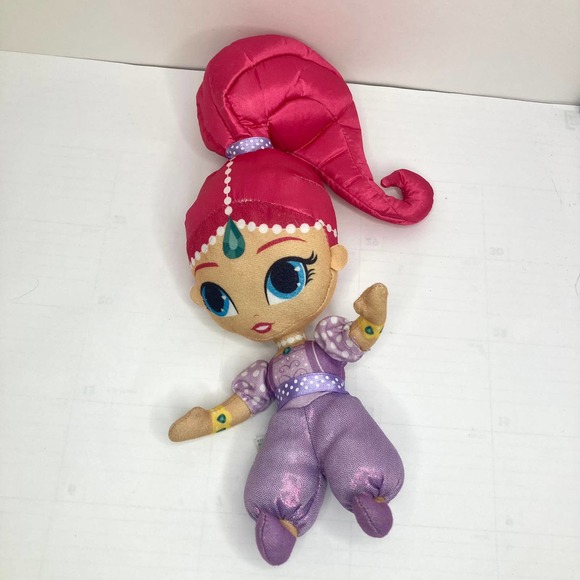 Shimmer And Shine Girls Genie Purple Outfit Pink Hair Stuffed Animal Doll Toy - Picture 1 of 11